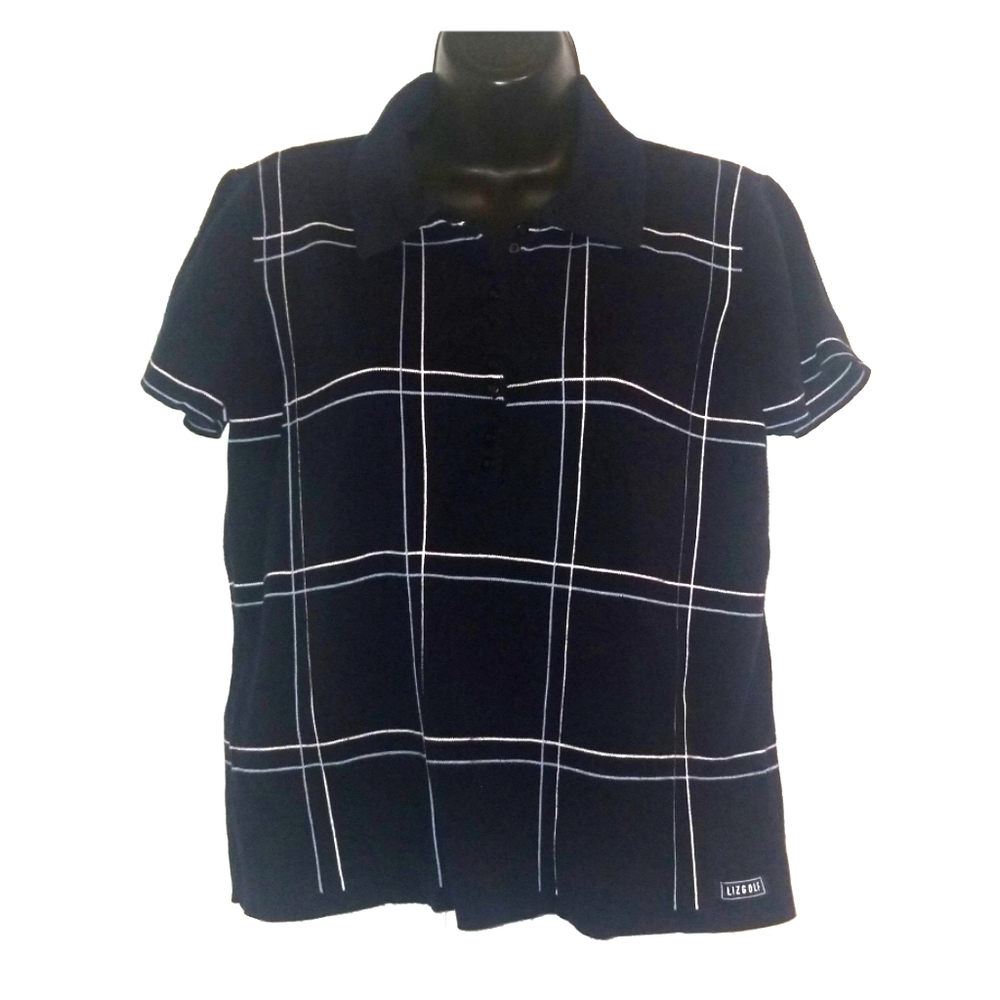 Liz Claiborne Golf Navy Multicolor Top
